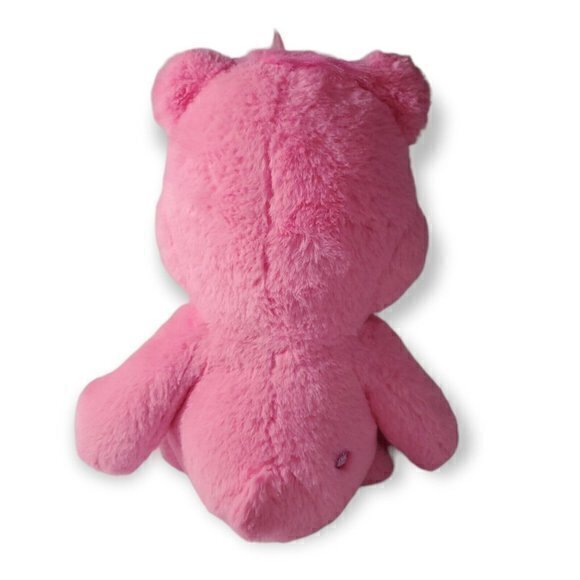 Care Bears 14" Cheer Bear Rainbow Belly Symbol Pink Teddy Bear - Picture 2 of 6